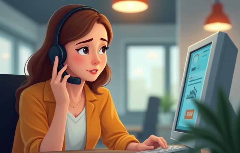 Image showing a logistics professional assisting a client via phone