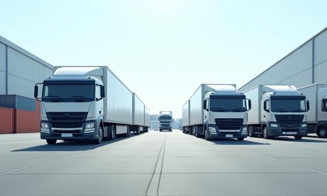 Image representing Freight Forwarding with multiple trucks