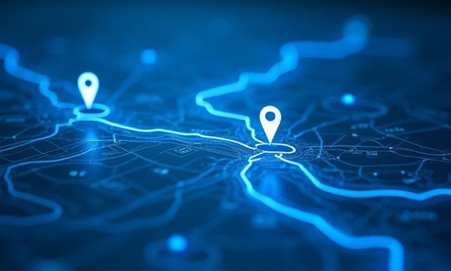 Image representing Route Planning with a map and pins