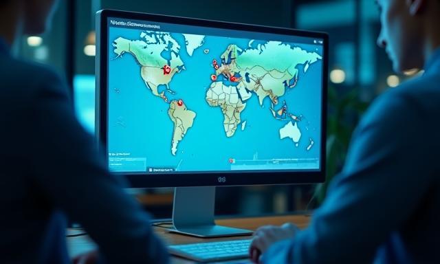 Image representing Vehicle Tracking with a computer monitor showing a map